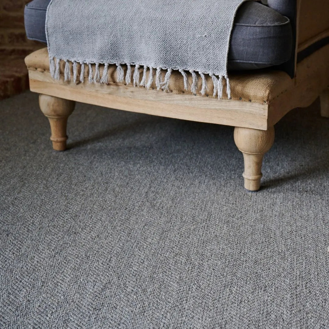 Cumbrian Herringbone Weave Undyed Wool Carpet