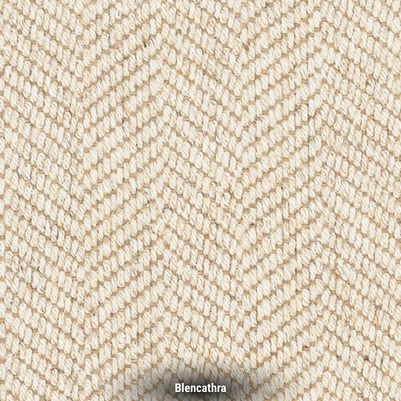 Cumbrian Herringbone Weave Undyed Wool Carpet