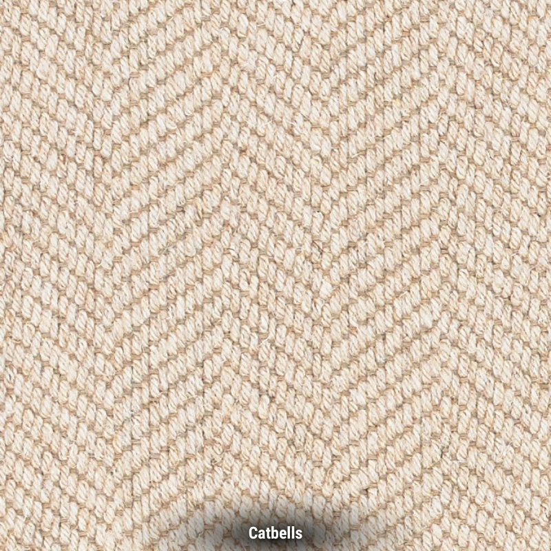 Cumbrian Herringbone Weave Undyed Wool Carpet