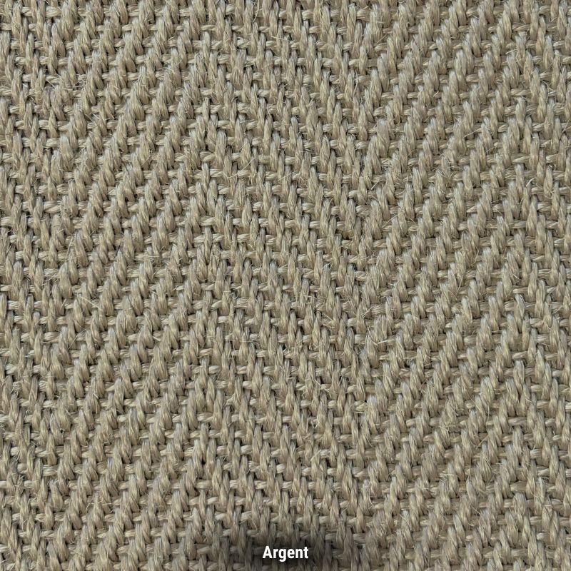Sisal Herringbone Carpet in Argent