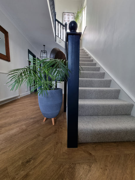 Herringbone Stair Carpet: A Customer Project