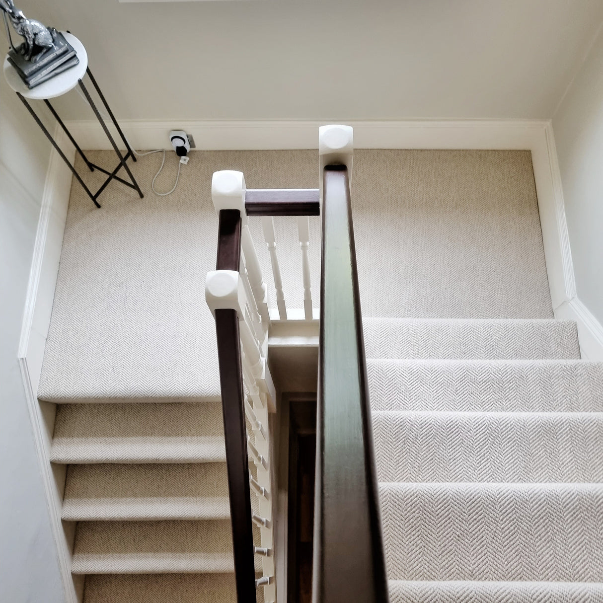 Cumbrian Herringbone Weave Undyed Wool Carpet