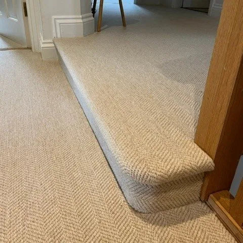 Cumbrian Herringbone Weave Undyed Wool Carpet
