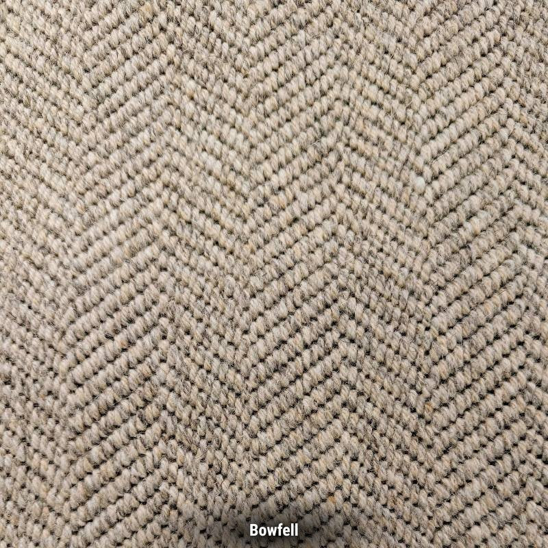Cumbrian Herringbone Weave Undyed Wool Carpet