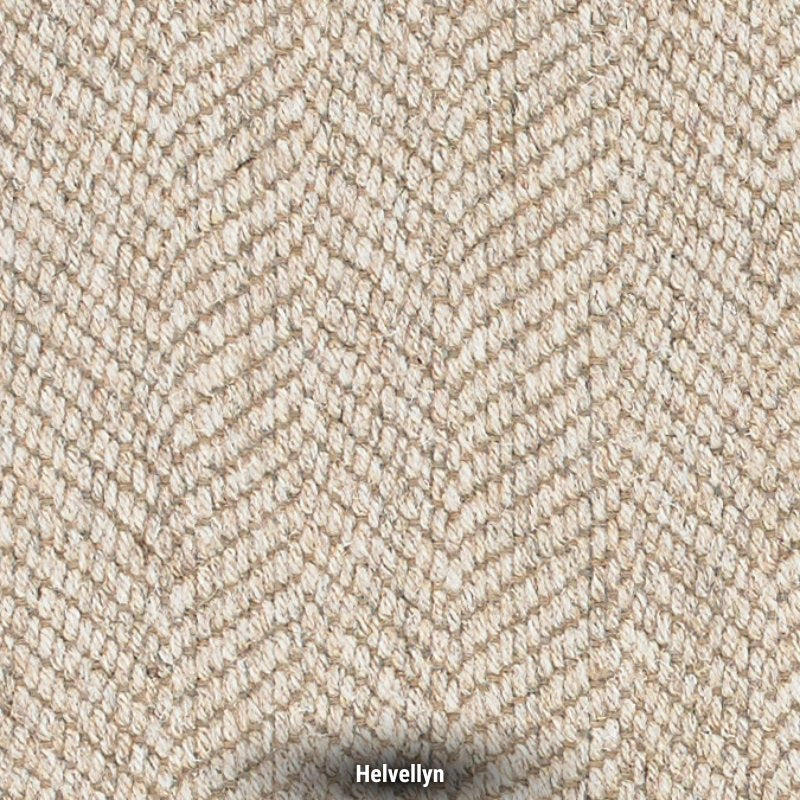 Cumbrian Herringbone Weave Undyed Wool Carpet