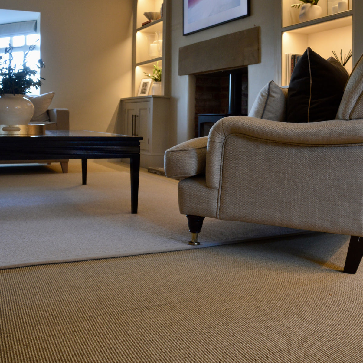 Sisal Small Boucle Carpet in Sesame, close-up