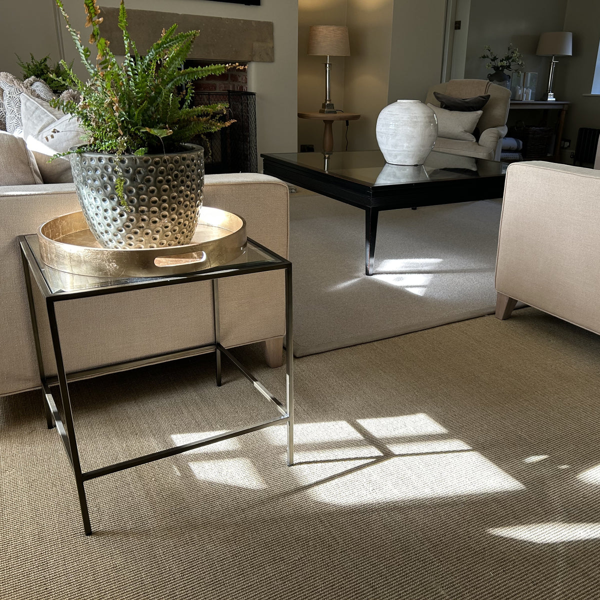 Sisal Small Boucle Carpet in Sesame, room view