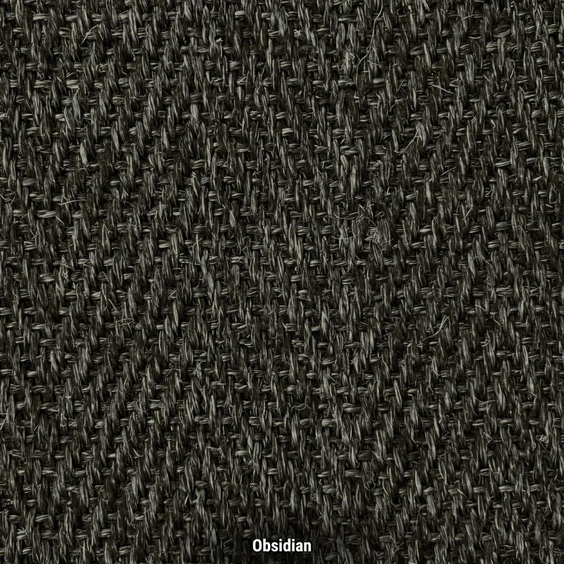 Sisal Herringbone Carpet in Obsidian