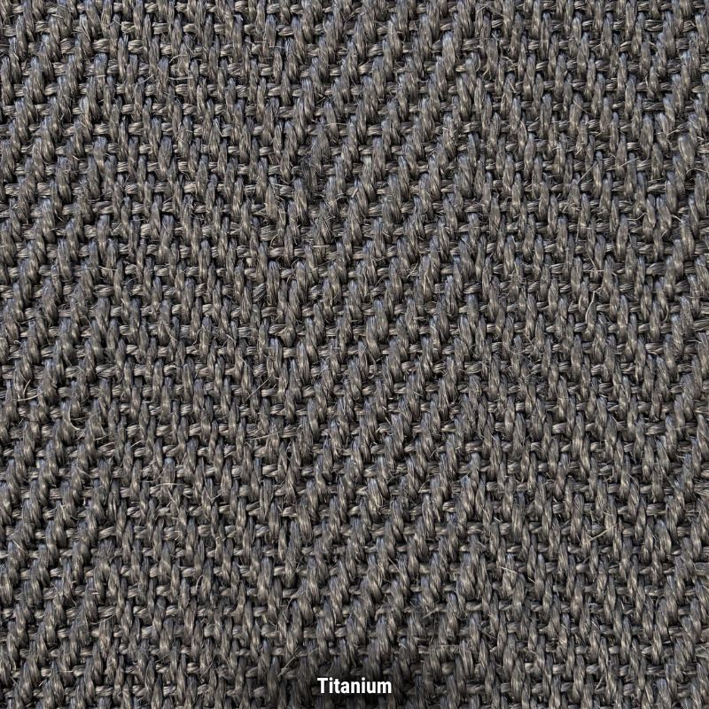 Sisal Herringbone Carpet in Titanium